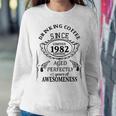 Drinking Coffee Since 1982 Aged Perfectly 40 Years Of Awesomenss Sweatshirt Gifts for Her