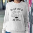 Fueled By Crystals And Coffee Witch Spells Chakra Sweatshirt Gifts for Her