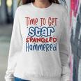 Funny Drunk 4Th Of July Time To Get Star Spangled Hammered Sweatshirt Gifts for Her