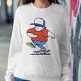Funny Skater Cartoon Skateboarder Riding Skateboard Gift Sweatshirt Gifts for Her