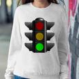 Green Traffic Light Signal Stop Caution Go Sweatshirt Gifts for Her
