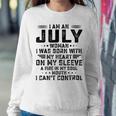 I Am An July Woman I Was Born With My Heart On My Sleevepng V2 Sweatshirt Gifts for Her