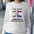 I Am Mixed Half Jesus And Half Peter Funny Christian Meme Sweatshirt Gifts for Her