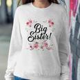 Kids Cute Big Sister Floral Design Toddler Girl Sweatshirt Gifts for Her