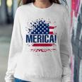 Merica S Vintage Usa Flag Merica Tee Sweatshirt Gifts for Her