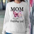 Mom 1St First Birthday Matching Family Butterfly Floral Sweatshirt Gifts for Her