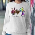 Peace Love Beach Summer Vacation Beach 185 Shirt Sweatshirt Gifts for Her