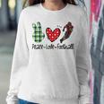 Peace Love Football Sweatshirt Gifts for Her