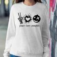 Peace Love Pumpkin Halloween Sweatshirt Gifts for Her