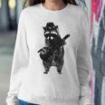 Raccoon Wielding Ukulele Sweatshirt Gifts for Her