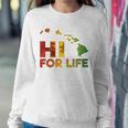 Rasta Colored Hi For Life Hawaii Palm Tree Tee Sweatshirt Gifts for Her