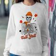 Skeleton It’S Fall Y’All Thanksgiving Funny Autumn Halloween Sweatshirt Gifts for Her