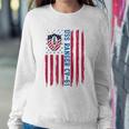 Uss Ranger Cv 61 American Flag Aircraft Carrier Veterans Day Sweatshirt Gifts for Her
