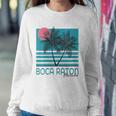 Womens Boca Raton Florida Souvenirs Fl Palm Tree Vintage Sweatshirt Gifts for Her