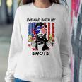 Womens Lincoln 4Th Of July Ive Had Both My Shots Funny Men Women V-Neck Sweatshirt Gifts for Her