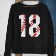 18 Baseball Mom Baseball Player Number 18 Sport Lover Sweatshirt Gifts for Old Women