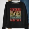 27 Year Wedding Anniversary Gifts For Her Him Couple V2 Sweatshirt Gifts for Old Women