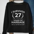 27Th Wedding Anniversary Gifts Couples Husband Wife 27 Years V2 Sweatshirt Gifts for Old Women