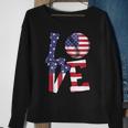4Th Of July Love Baseball Patriotic Usa Flag For Dad Mom Sweatshirt Gifts for Old Women