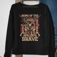 4Th Of July Military Home Of The Free Because Of The Brave Sweatshirt Gifts for Old Women