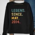 8 Years Old Gifts Legend Since May 2014 8Th Birthday Sweatshirt Gifts for Old Women