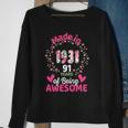 91 Years Old 91St Birthday Born In 1931 Women Girls Floral Sweatshirt Gifts for Old Women