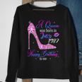 A Queen Was Born In July 1987 Happy 35Th Birthday To Me Sweatshirt Gifts for Old Women
