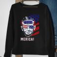 Abraham Lincoln 4Th Of July Merica Men Women American Flag Sweatshirt Gifts for Old Women