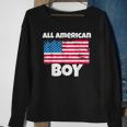 All American Boy Usa Flag Distressed 4Th Of July Sweatshirt Gifts for Old Women