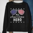 All American Hero Dad 4Th Of July Sunglasses Fathers Day Sweatshirt Gifts for Old Women