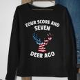 American Flag Deer 4Th Of July - Seven Deer Ago Sweatshirt Gifts for Old Women