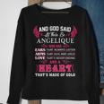 Angelique Name Gift And God Said Let There Be Angelique Sweatshirt Gifts for Old Women