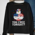 Are You Free Tonight 4Th Of July Independence Day Bald Eagle Sweatshirt Gifts for Old Women