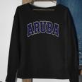 Aruba Varsity Style Navy Blue Text Sweatshirt Gifts for Old Women