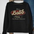 Babb Shirt Personalized Name GiftsShirt Name Print T Shirts Shirts With Names Babb Sweatshirt Gifts for Old Women