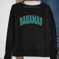 Bahamas Varsity Style Teal Text With Yellow Outline Sweatshirt Gifts for Old Women