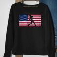 Baseball 4Th Of July American Flag Usa America Patriotic Sweatshirt Gifts for Old Women