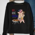 Bbq Beer Freedom Pig American Flag Sweatshirt Gifts for Old Women