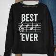 Best Dad Ever Music Note Bold Condensed Dark Sweatshirt Gifts for Old Women