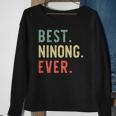 Best Ninong Ever Cool Funny Vintage Fathers Day Gift Sweatshirt Gifts for Old Women