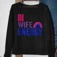 Bi Wife Energy Bisexual Pride Bisexual Rainbow Flag Bi Pride V2 Sweatshirt Gifts for Old Women