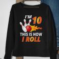 Bowling Birthday 10 Years Old Boy Tee Funny Bowler Girl Kids Sweatshirt Gifts for Old Women