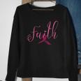 Breast Cancer Awareness Ribbon - Faith Love Hope Pink Ribbon Sweatshirt Gifts for Old Women