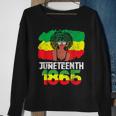 Celebrate Juneteenth Messy Bun Black Women 1865 Sweatshirt Gifts for Old Women