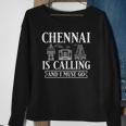 Chennai India City Skyline Map Travel Sweatshirt Gifts for Old Women