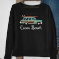 Cocoa Beach Fl Retro Surf Wagon Souvenir Graphic Sweatshirt Gifts for Old Women