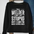 Cool Welding Art For Men Women Welder Iron Worker Pipeliner Sweatshirt Gifts for Old Women
