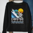 Crested Butte Colorado Retro Snowboard Sweatshirt Gifts for Old Women