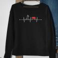 Cricket Player Heartbeat Gift Ekg Cricket Fans Lover Funny Sweatshirt Gifts for Old Women