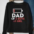 Dad Of 2 Boys & 1 Girl Father Of Two Sons One Daughter Men Sweatshirt Gifts for Old Women